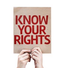 Know Your Rights card isolated on white background